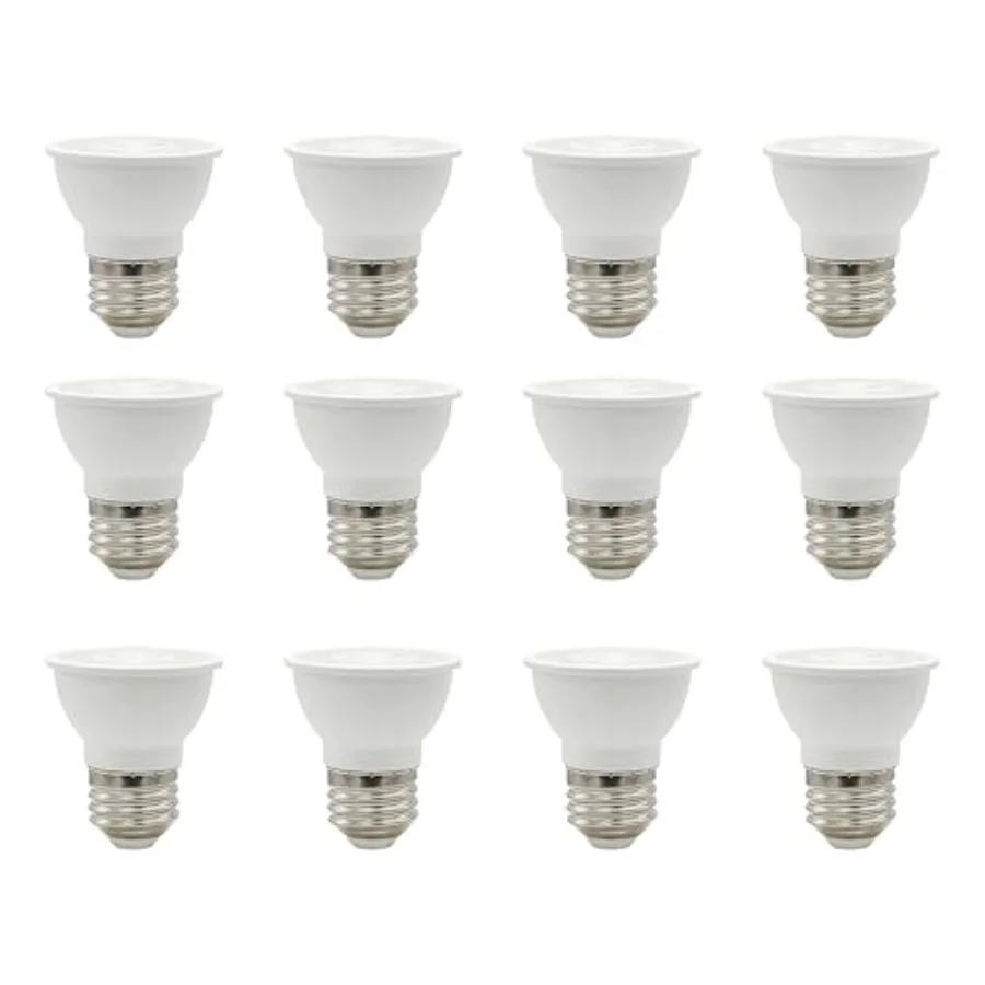LED PAR16 Short Neck Recessed Flood Light Bulb 6-Watt, 50W Halogen Replacement,500 Lumens, Medium E26 Base, Dimmable, 90 CRI, E
LED PAR16 Short Neck Recessed Flood Light Bulb 6-Watt, 50W Halogen Replacement,500 Lumens, Medium E26 Base, Dimmable, 90 CRI, E
