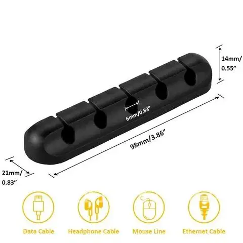 Multifunctional Charging Data Cable Organizer Mouse Earphone Lines Storage Desktop Fixing Device Silicone Car Cable Management
Multifunctional Charging Data Cable Organizer Mouse Earphone Lines Storage Desktop Fixing Device Silicone Car Cable Management