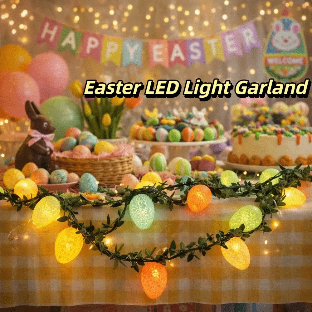 Luminous Easter Egg Wreath 2M 10 LED Lights Easter Twig Garland Crack Easter Egg Waterproof LED Light Garland Kids Gift
Luminous Easter Egg Wreath 2M 10 LED Lights Easter Twig Garland Crack Easter Egg Waterproof LED Light Garland Kids Gift