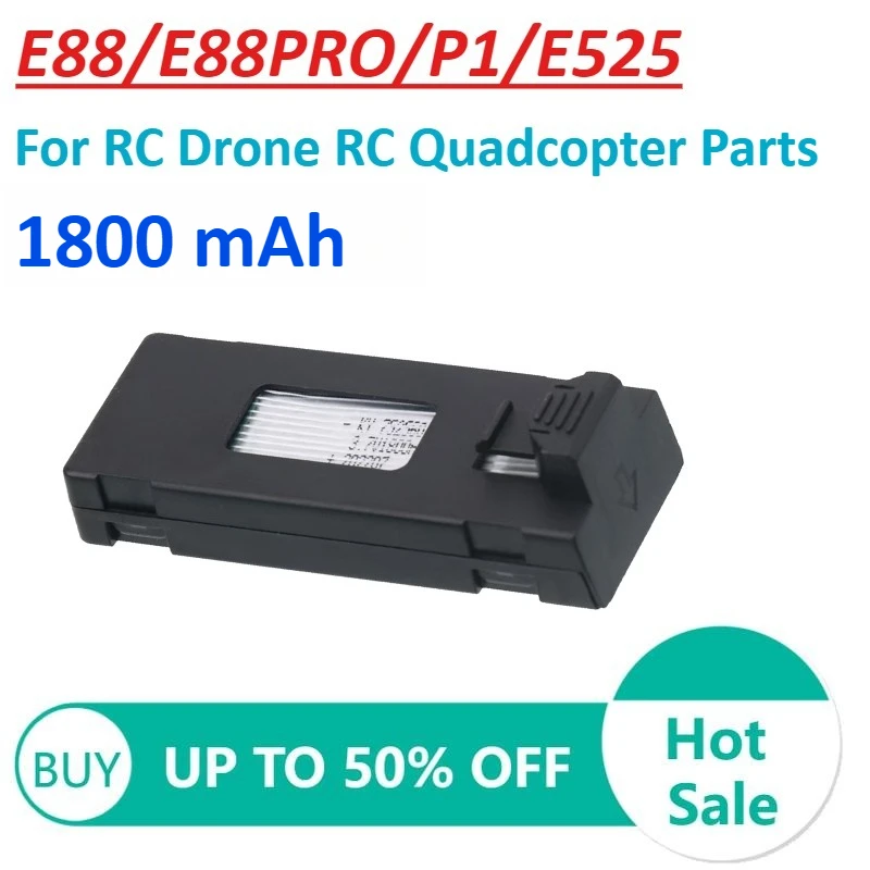 E88 Drone Battery 1800mAh Rechargeable Li-ion Battery For RC Drone E88PRO E99 P1 K3 P10 A13 S98 E525 RC Quadcopter Parts 3.7V
E88 Drone Battery 1800mAh Rechargeable Li-ion Battery For RC Drone E88PRO E99 P1 K3 P10 A13 S98 E525 RC Quadcopter Parts 3.7V