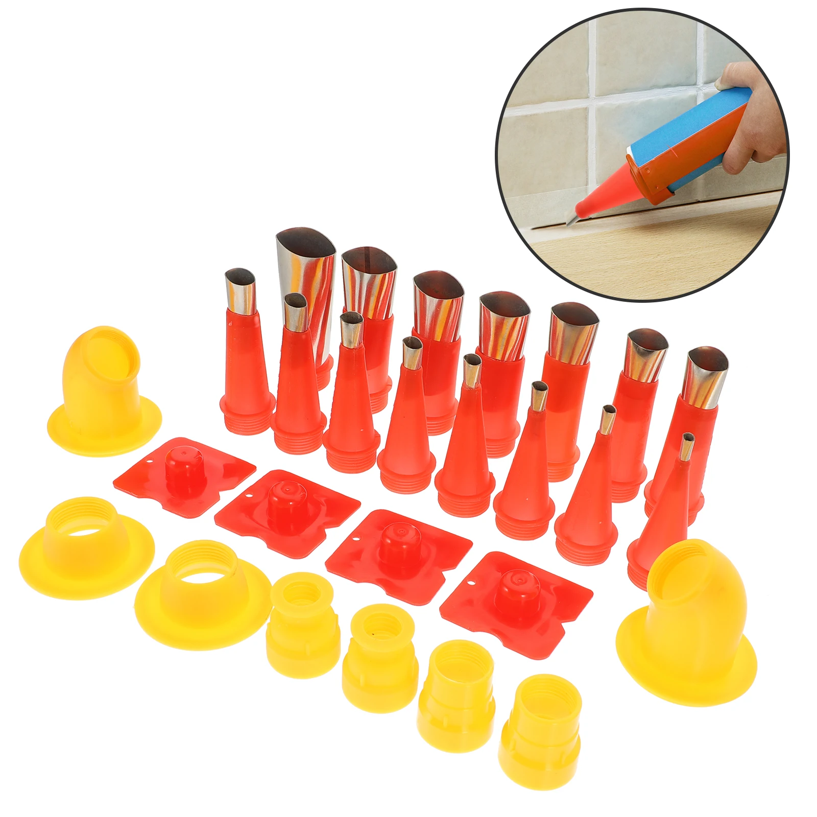 1Set Caulking Nozzle Applicator Finishing Tool Set Durable Easy to Use for Maintenance Work Caulking Tool Caulk Extension Nozzle
1Set Caulking Nozzle Applicator Finishing Tool Set Durable Easy to Use for Maintenance Work Caulking Tool Caulk Extension Nozzle