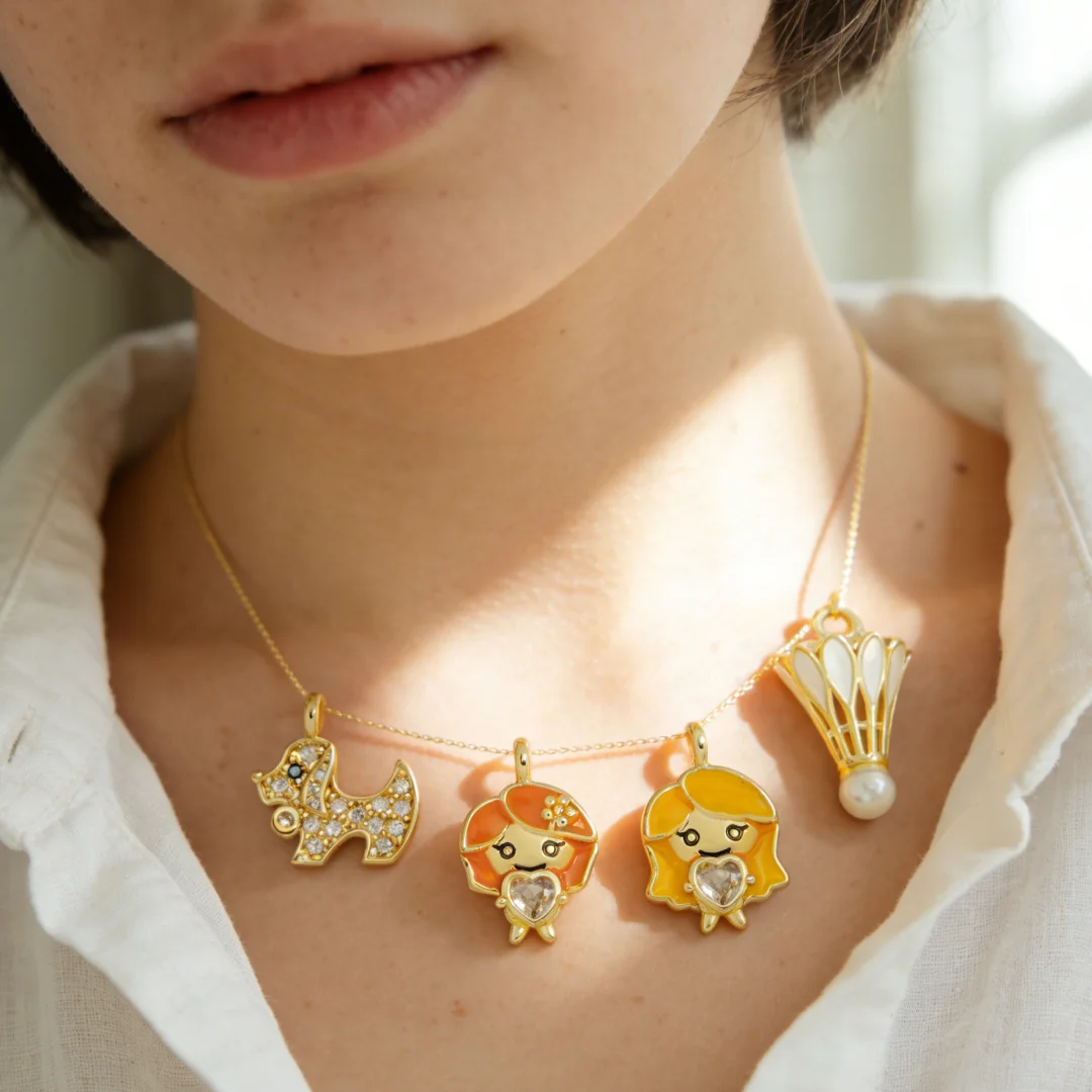 4Pcs Pendant Handmade Enamel Brass Zircon Dog Cartoon Girl Badminton Charms Lovely for DIY Jewelry Bracelet Necklace Accessories
4Pcs Pendant Handmade Enamel Brass Zircon Dog Cartoon Girl Badminton Charms Lovely for DIY Jewelry Bracelet Necklace Accessories