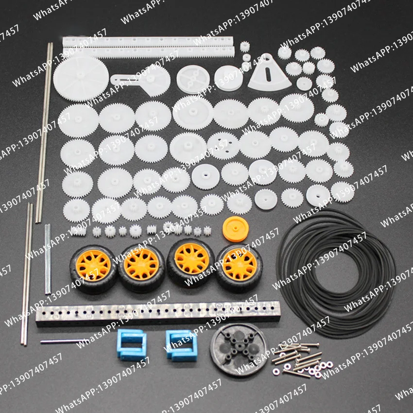 78 Plastic Gear Kits Pulley Belt Shaft Gear Toy Wheel Motor Gear Assembly 0.5 Modular Rack DIY Toy
78 Plastic Gear Kits Pulley Belt Shaft Gear Toy Wheel Motor Gear Assembly 0.5 Modular Rack DIY Toy