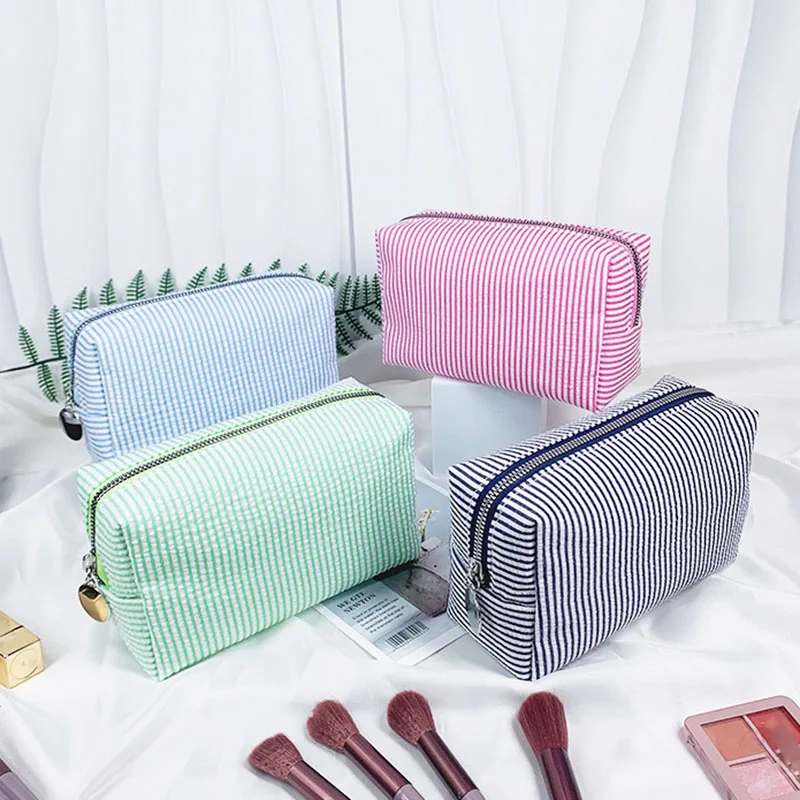 Sweet Striped Ladies Clutch Purse Storage Bags Simple Canvas Women's Cosmetic Bag Travel Toiletries Bag Makeup Case Handbags
Sweet Striped Ladies Clutch Purse Storage Bags Simple Canvas Women's Cosmetic Bag Travel Toiletries Bag Makeup Case Handbags