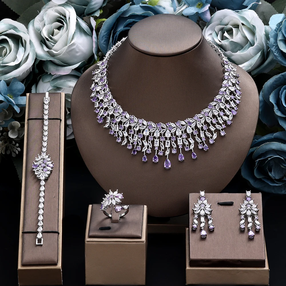 New Bridal Wedding Jewelry Set Yellow Zirconia Tassel Drop 4 Pieces Necklace Earrings Party Jewelry Set for Dubai UAE Brides
New Bridal Wedding Jewelry Set Yellow Zirconia Tassel Drop 4 Pieces Necklace Earrings Party Jewelry Set for Dubai UAE Brides