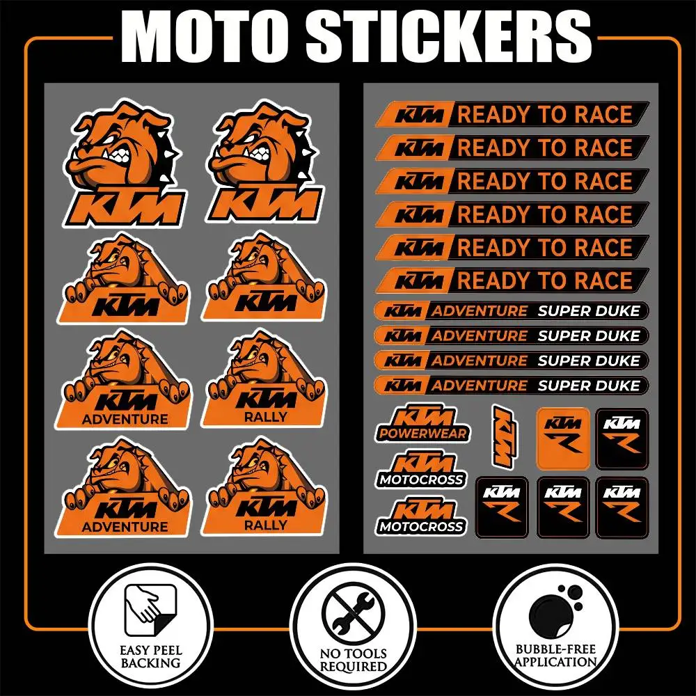 for KTM Multi Scene Waterproof Reflective Scratch Cover Stickers Fit Auto Motorcycle Helmet Refrigerator
for KTM Multi Scene Waterproof Reflective Scratch Cover Stickers Fit Auto Motorcycle Helmet Refrigerator
