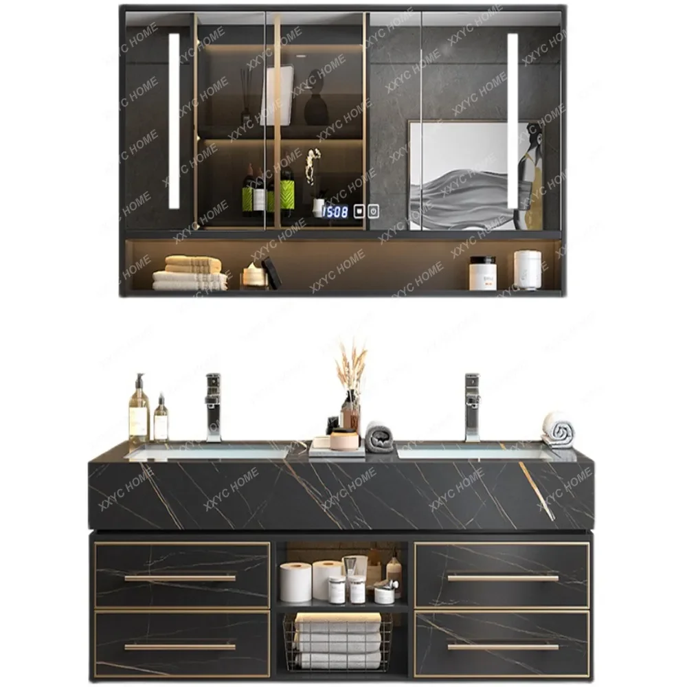 Nordic Stone Plate One Inter-Platform Basin Bathroom Table Double Basin Hand Washing and Face Washing Basin Cabinet Combination
Nordic Stone Plate One Inter-Platform Basin Bathroom Table Double Basin Hand Washing and Face Washing Basin Cabinet Combination