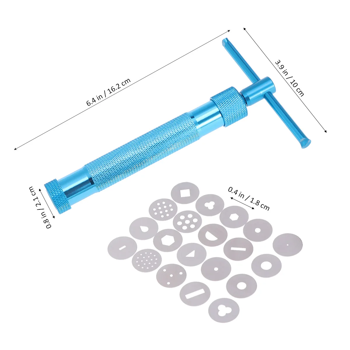 Clay Mud Squeezer Polymer Aluminum Alloy Blue 20 Stainless Steel Discs Noodles Mold Tools For Crafts Projects Pastry Bread Dough
Clay Mud Squeezer Polymer Aluminum Alloy Blue 20 Stainless Steel Discs Noodles Mold Tools For Crafts Projects Pastry Bread Dough