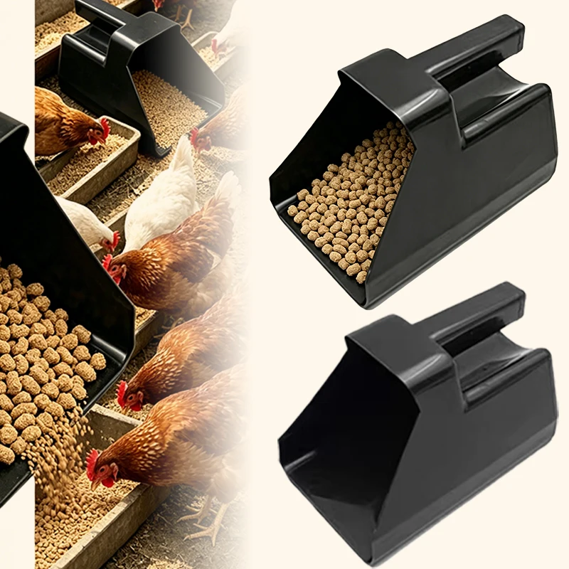 5Pcs Heavy Duty Black Plastic Feed Scoops - Thickened Large Feeding Shovels for Poultry, Livestock & All Farm Animals
5Pcs Heavy Duty Black Plastic Feed Scoops - Thickened Large Feeding Shovels for Poultry, Livestock & All Farm Animals