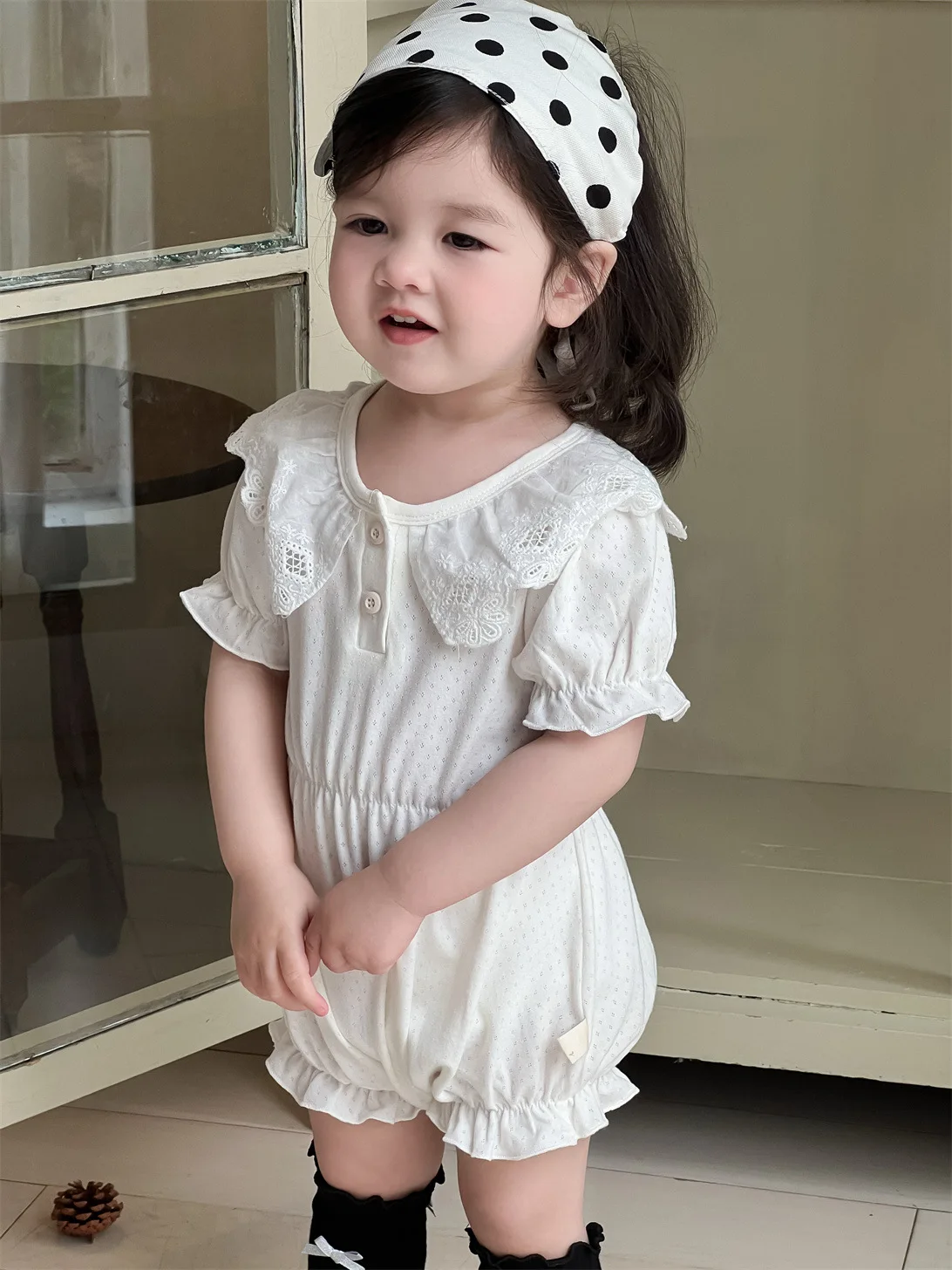2025 Summer New Baby Girl Short Sleeve Lace Collar Bodysuit Newborn Cute Princess Jumpsuit Cotton Breathable Baby Girl Clothes
2025 Summer New Baby Girl Short Sleeve Lace Collar Bodysuit Newborn Cute Princess Jumpsuit Cotton Breathable Baby Girl Clothes