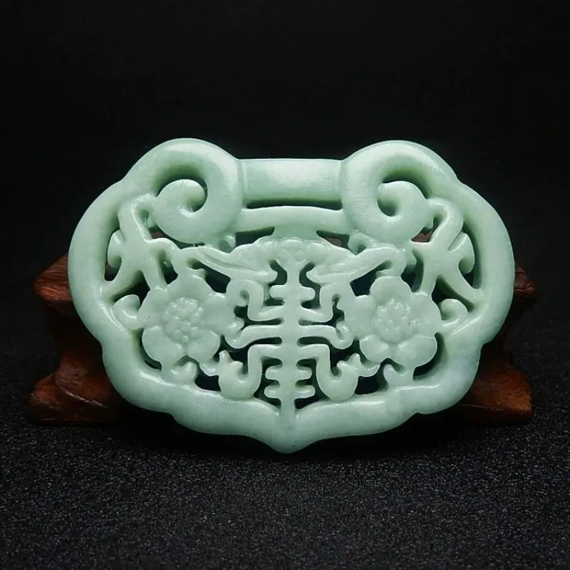 Natural Bean Green Handcarved Plum Blossom Jade Pendant Fashion Boutique Jewelry Men's and Women's Happy Character Necklace
Natural Bean Green Handcarved Plum Blossom Jade Pendant Fashion Boutique Jewelry Men's and Women's Happy Character Necklace
