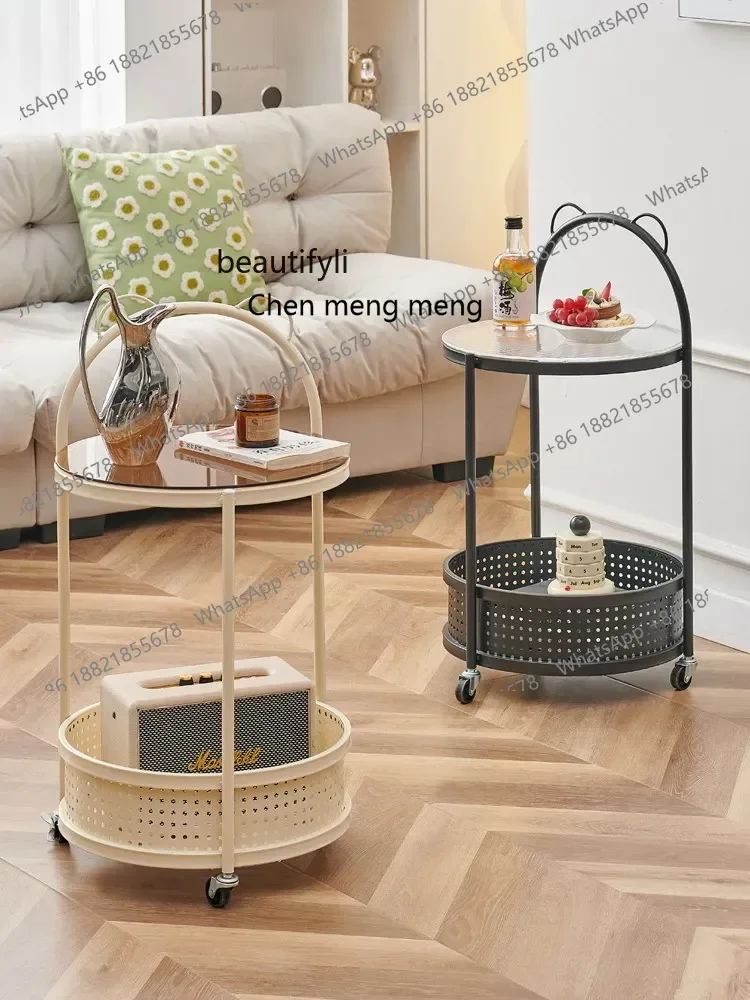 ss7304 Sofa Side Table Living Room Coffee Table Small round Table Iron with Pulley Kitchen and Bedroom Double-Layer Storage Rack
ss7304 Sofa Side Table Living Room Coffee Table Small round Table Iron with Pulley Kitchen and Bedroom Double-Layer Storage Rack