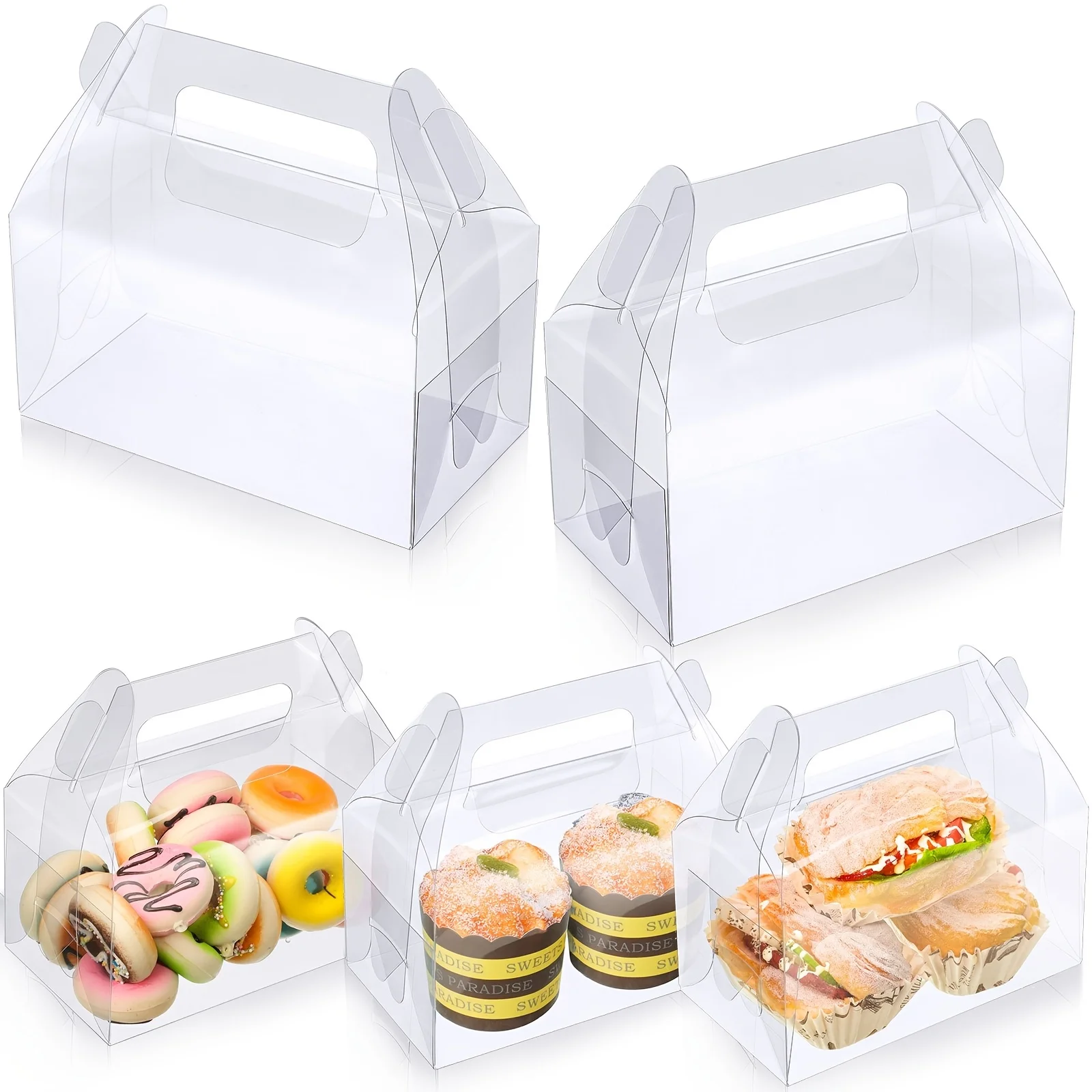 Outus 50-Pack Clear Gable Bakery Boxes, 6.3x3.5x3.2 Inch, Plastic Dessert & Candy Treat Gift Containers, No Electricity Needed
Outus 50-Pack Clear Gable Bakery Boxes, 6.3x3.5x3.2 Inch, Plastic Dessert & Candy Treat Gift Containers, No Electricity Needed