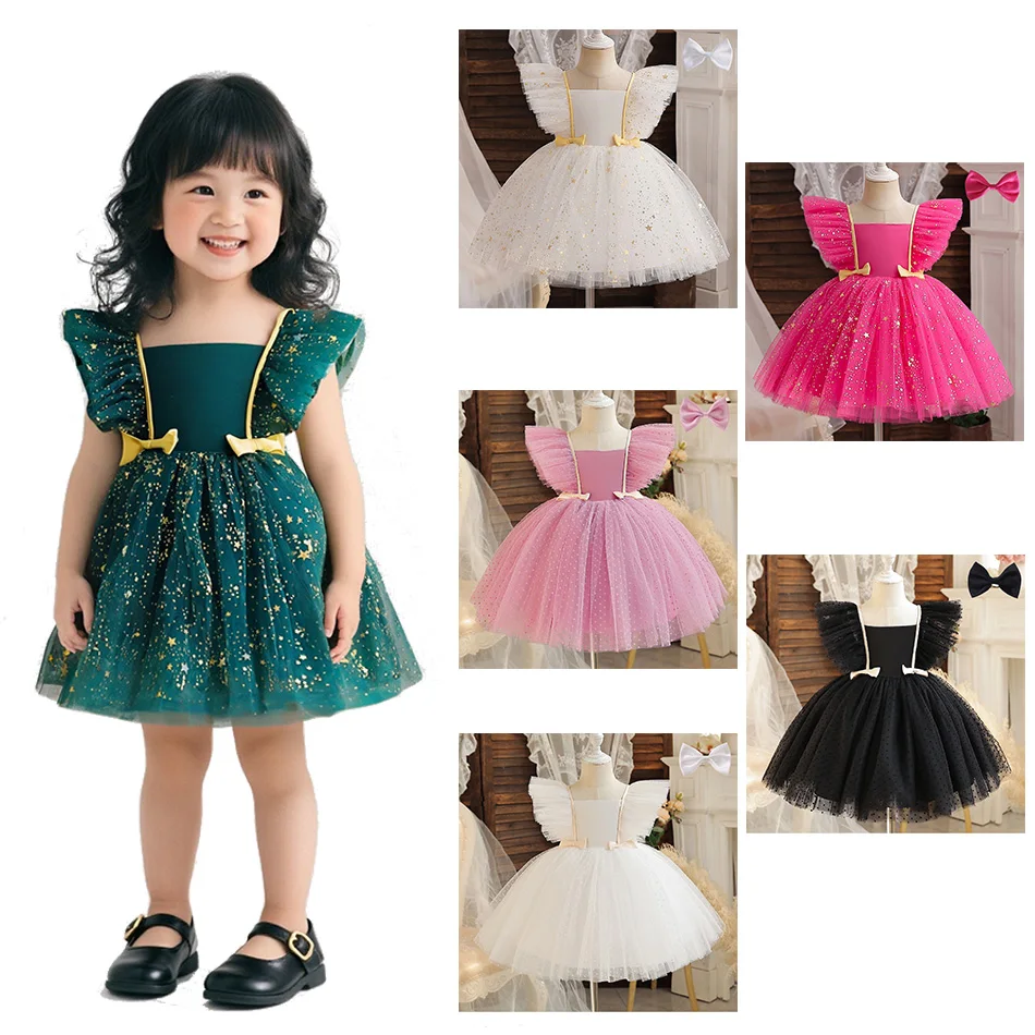 Baby Christmas Formal Dress Children Korean-style Flutter-sleeve Star Tulle Dress Girls Polka-dot Tulle Princess Puff Gown
Baby Christmas Formal Dress Children Korean-style Flutter-sleeve Star Tulle Dress Girls Polka-dot Tulle Princess Puff Gown
