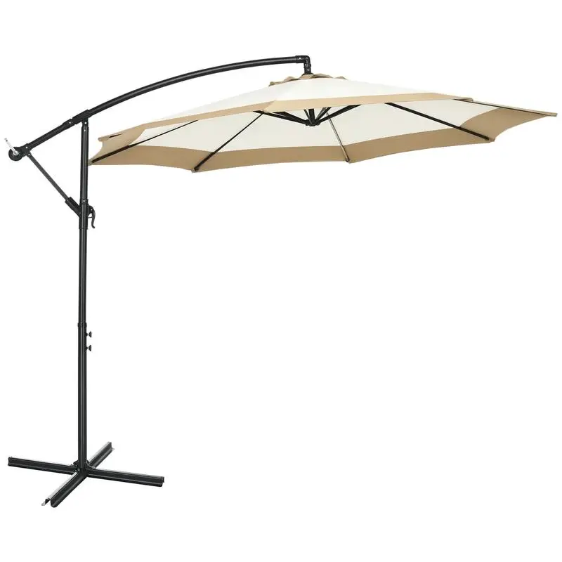 Outsunny 10FT Cantilever Umbrella, Offset Patio Umbrella with Crank and Cross Base for Deck, Backyard, Pool and Garden, Hanging Umbrellas, Tan
Outsunny 10FT Cantilever Umbrella, Offset Patio Umbrella with Crank and Cross Base for Deck, Backyard, Pool and Garden, Hanging Umbrellas, Tan