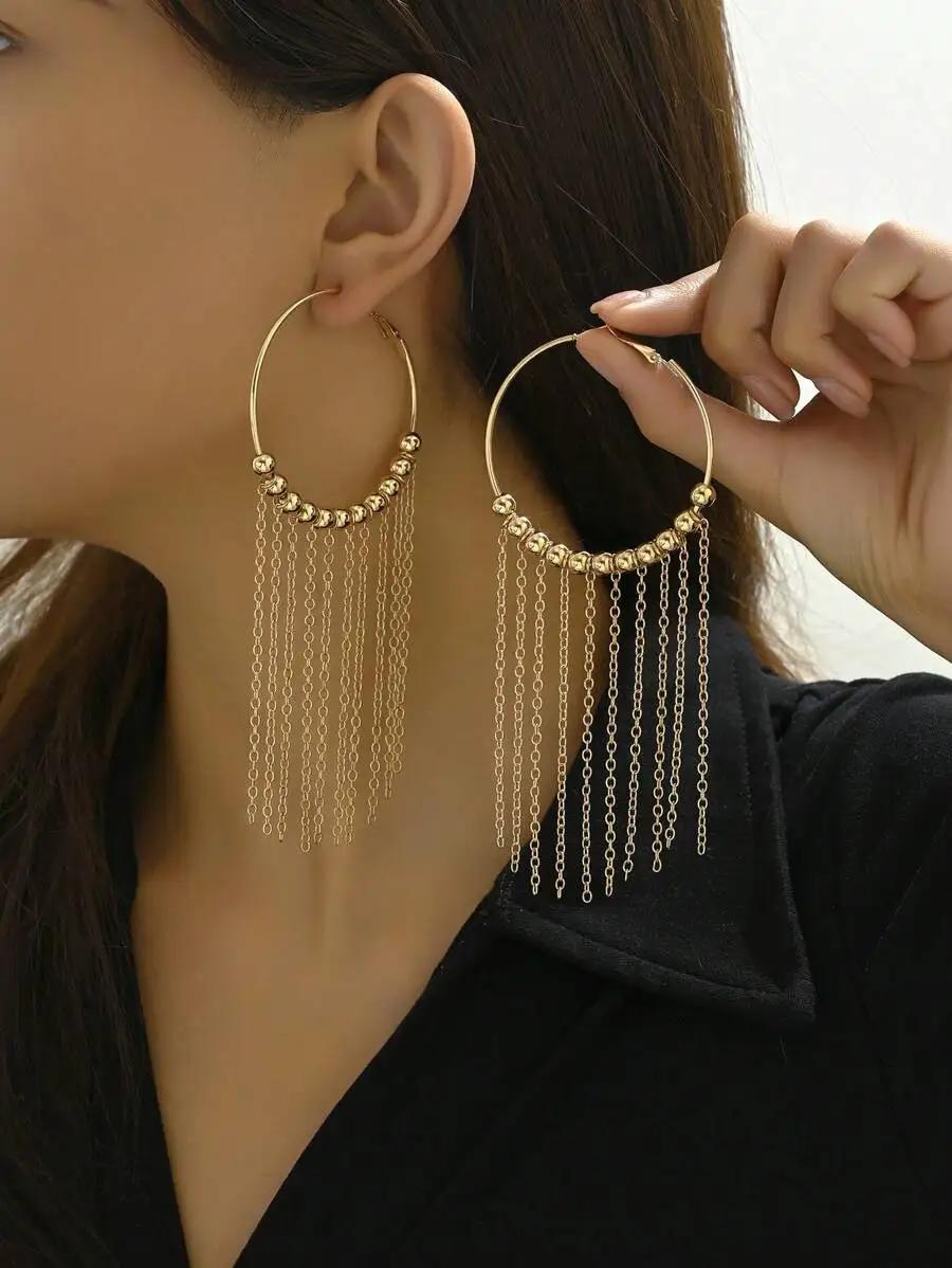 Tassel Circle Hoop Earrings For Women
Tassel Circle Hoop Earrings For Women