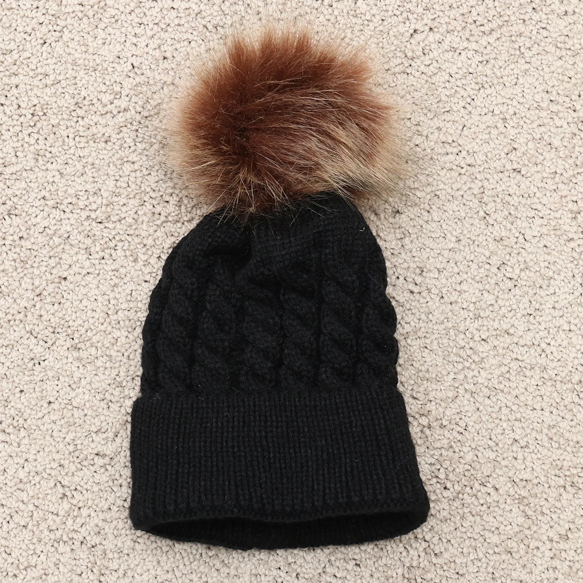 Warm Wool for Kids Black Hairball Beanie Winter Cycling Soft Knit Hat Comfortable Durability Knit Hat For Kids Fashion
Warm Wool for Kids Black Hairball Beanie Winter Cycling Soft Knit Hat Comfortable Durability Knit Hat For Kids Fashion