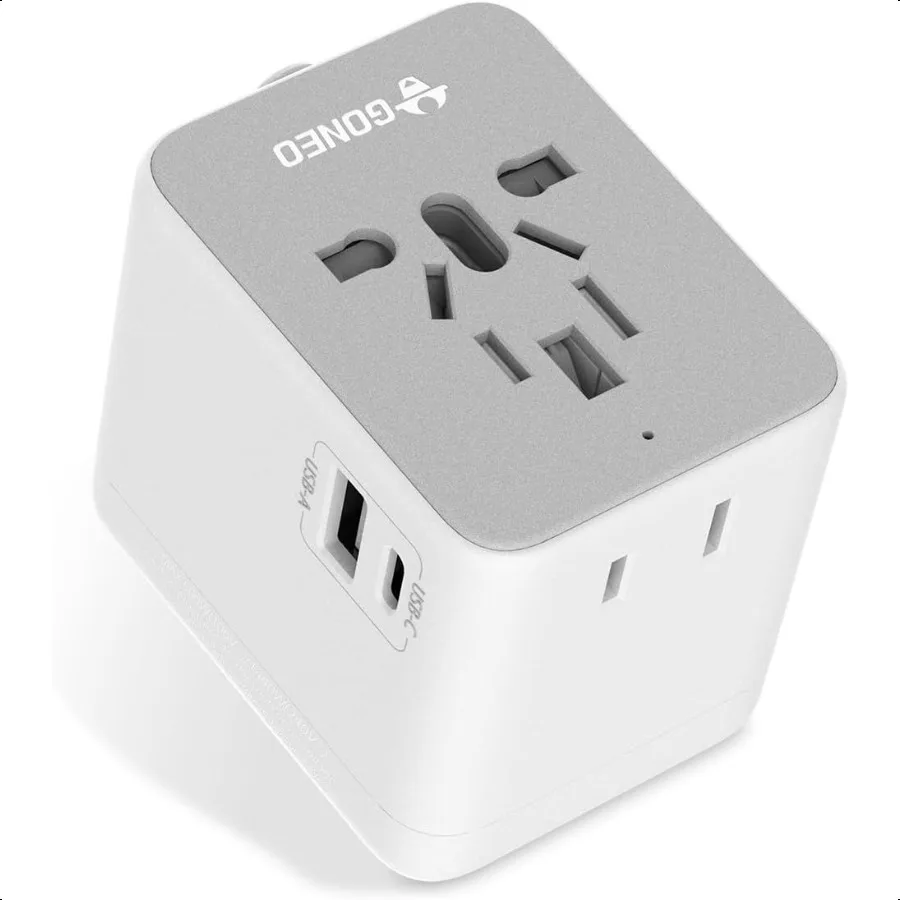 Универсальный дорожный адаптер по всему миру. Предохранитель не требуется. Дорожная вилка с USB C. USB A. Тип A и розеткой переменного тока. Международное питание.
Универсальный дорожный адаптер по всему миру. Предохранитель не требуется. Дорожная вилка с USB C. USB A. Тип A и розеткой переменного тока. Международное питание.