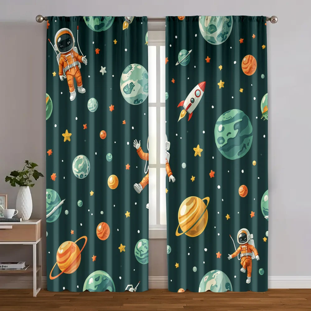 2pcs, Curtains Roller Blinds Cartoon Spaceman Outer Planet Machine Washable Polyester (without rod) Home Decor Use for Bedroom,
2pcs, Curtains Roller Blinds Cartoon Spaceman Outer Planet Machine Washable Polyester (without rod) Home Decor Use for Bedroom,