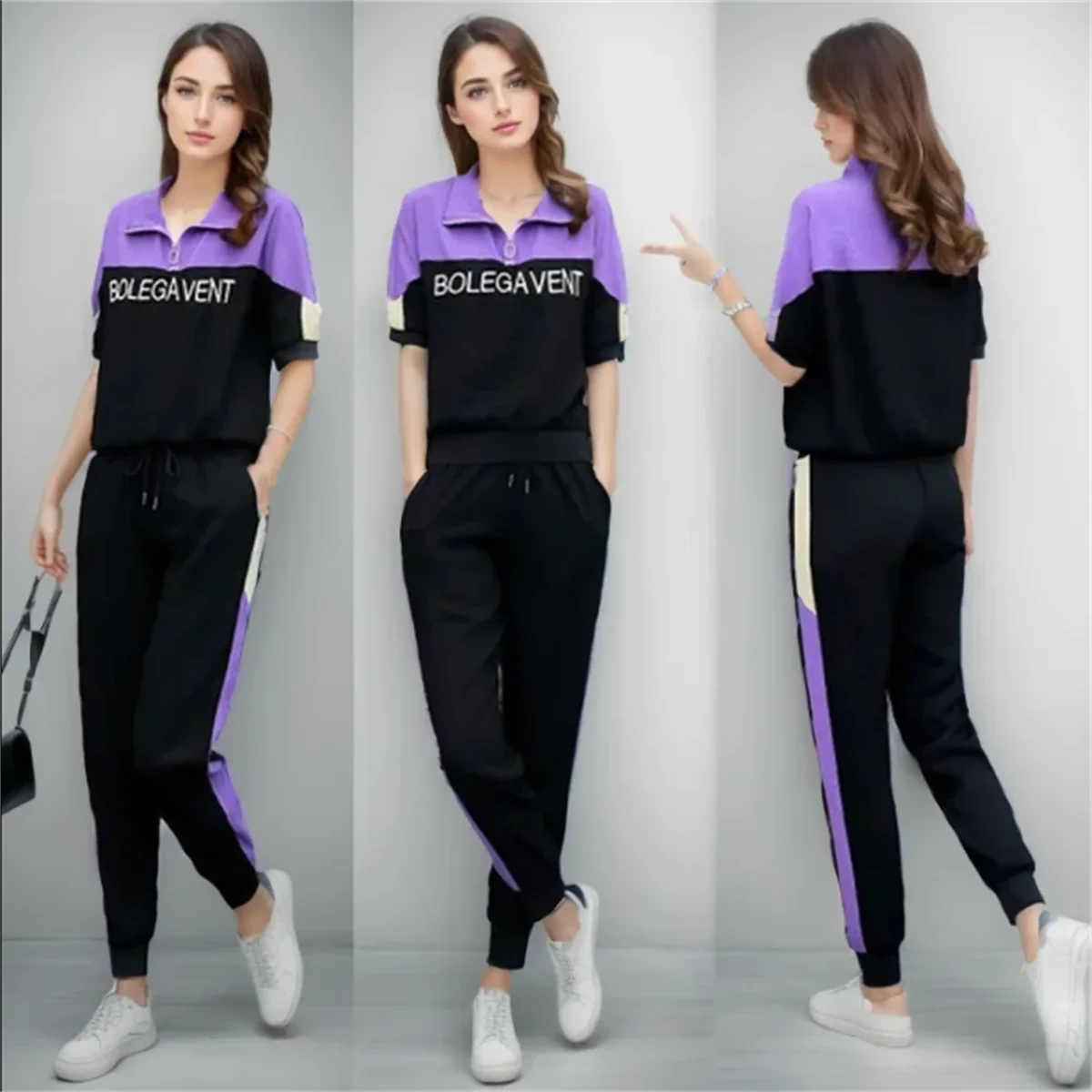 Fashion suit for women New summer outfit trend Simple and versatile Sports and leisure two-piece set Foot binding pants set
Fashion suit for women New summer outfit trend Simple and versatile Sports and leisure two-piece set Foot binding pants set