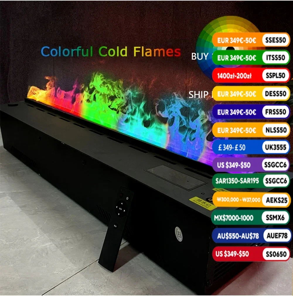 Energy Saving Electric Fireplace TV Stand Ultrasonic Mist Fire Place 128 RGB Mood Light Real Wood Sound 3D Water Steam Fireplace
Energy Saving Electric Fireplace TV Stand Ultrasonic Mist Fire Place 128 RGB Mood Light Real Wood Sound 3D Water Steam Fireplace