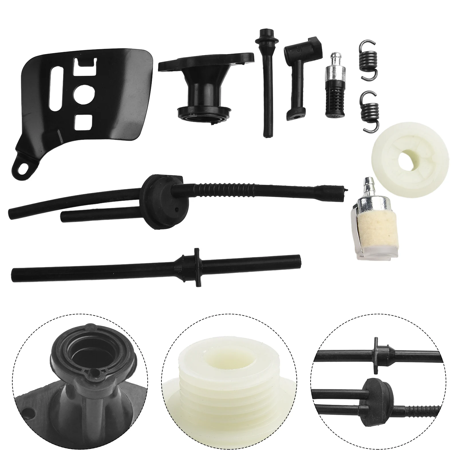 New Chainsaw Kit Chainsaw Parts Metal Service Kit Fuel Oil Hose Spare Parts Worm Gear 10pcs 2-Stroke Bar Plate
New Chainsaw Kit Chainsaw Parts Metal Service Kit Fuel Oil Hose Spare Parts Worm Gear 10pcs 2-Stroke Bar Plate