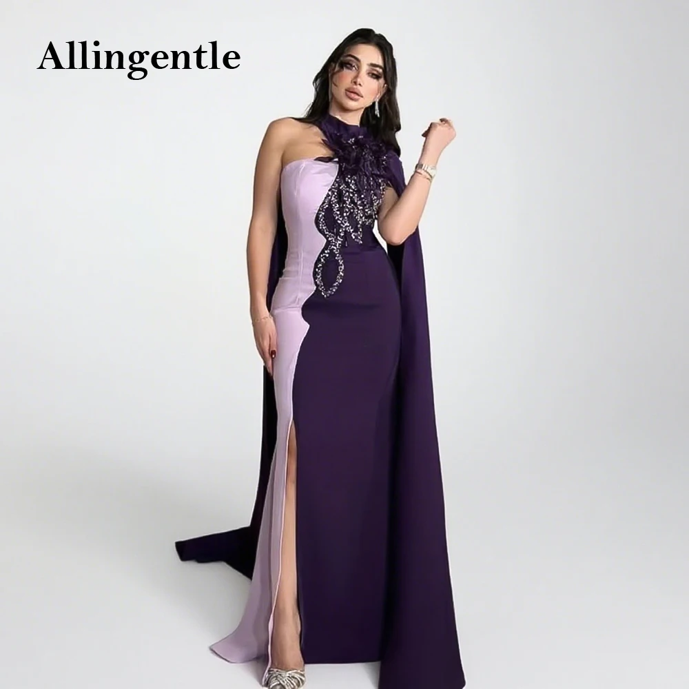 Purple Halter Long Evening Gown Women Bespoke Occasion High Collar Beaded Flowers Saudi Arabia Mermaid Prom Dress Customized 
Purple Halter Long Evening Gown Women Bespoke Occasion High Collar Beaded Flowers Saudi Arabia Mermaid Prom Dress Customized