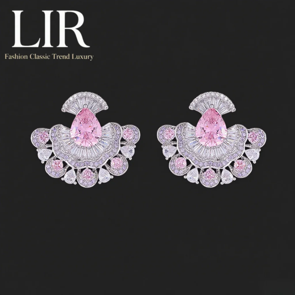 LIR New Fan - Shaped Skirt Earrings: Exquisite Zircon Inlay, 4 - Color Option, Elegant Women's Jewelry
LIR New Fan - Shaped Skirt Earrings: Exquisite Zircon Inlay, 4 - Color Option, Elegant Women's Jewelry