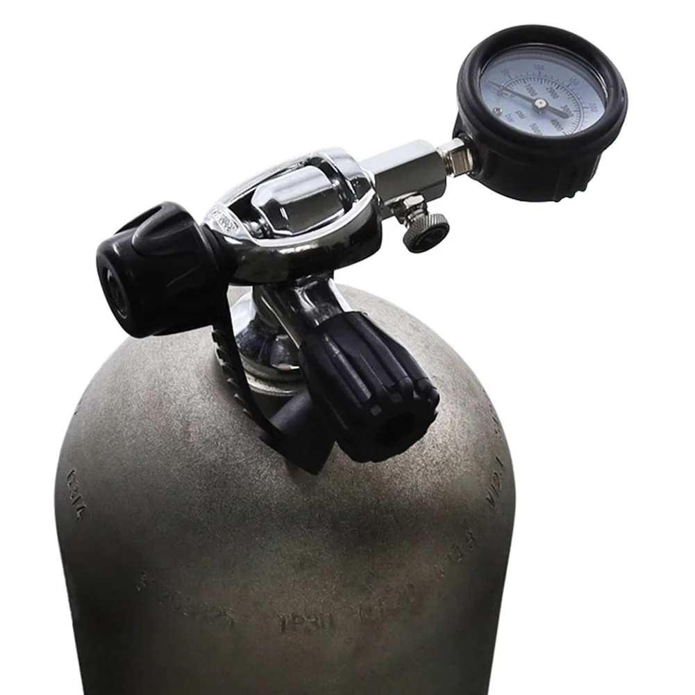 Pressure Monitoring Gauge for Scuba Air and Oxygen Cylinders Featuring 350 Bar Rating and Saltwater Resistant Components
Pressure Monitoring Gauge for Scuba Air and Oxygen Cylinders Featuring 350 Bar Rating and Saltwater Resistant Components