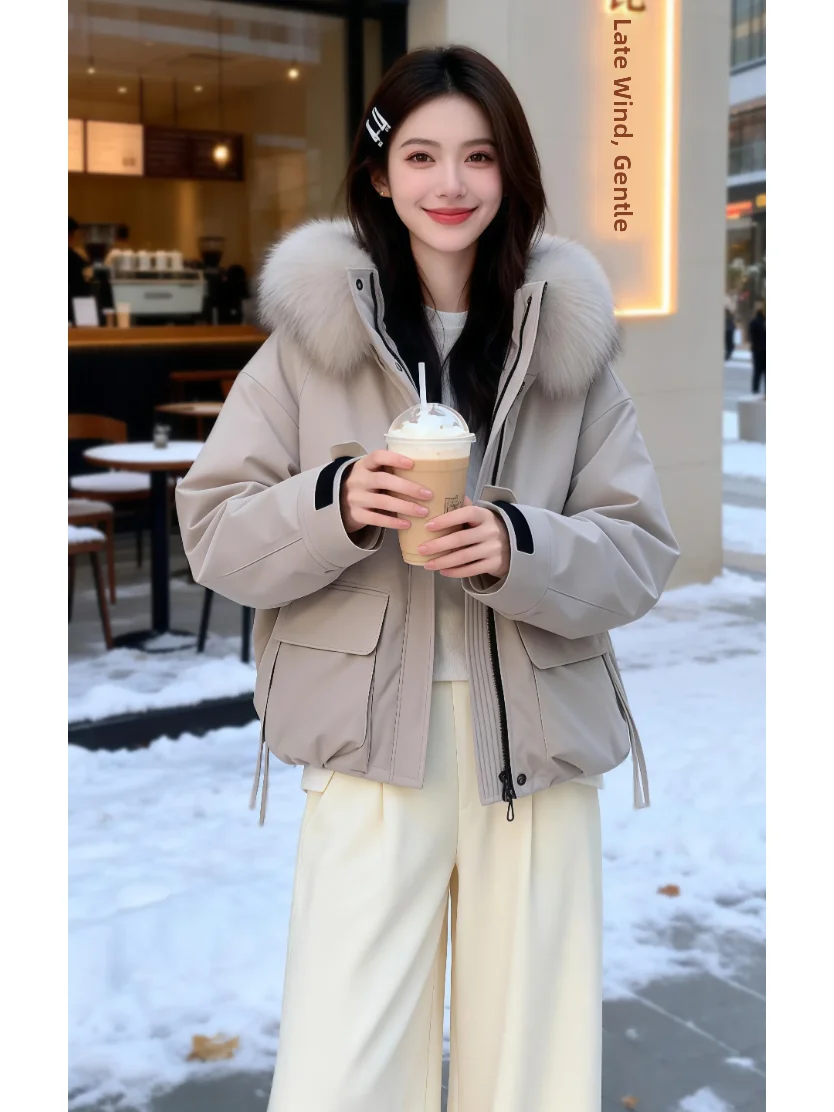 Женская зимняя куртка-пуховик с большим меховым воротником, свободного кроя, в корейском стиле, на молнии, для работы, из хлопка
Женская зимняя куртка-пуховик с большим меховым воротником, свободного кроя, в корейском стиле, на молнии, для работы, из хлопка