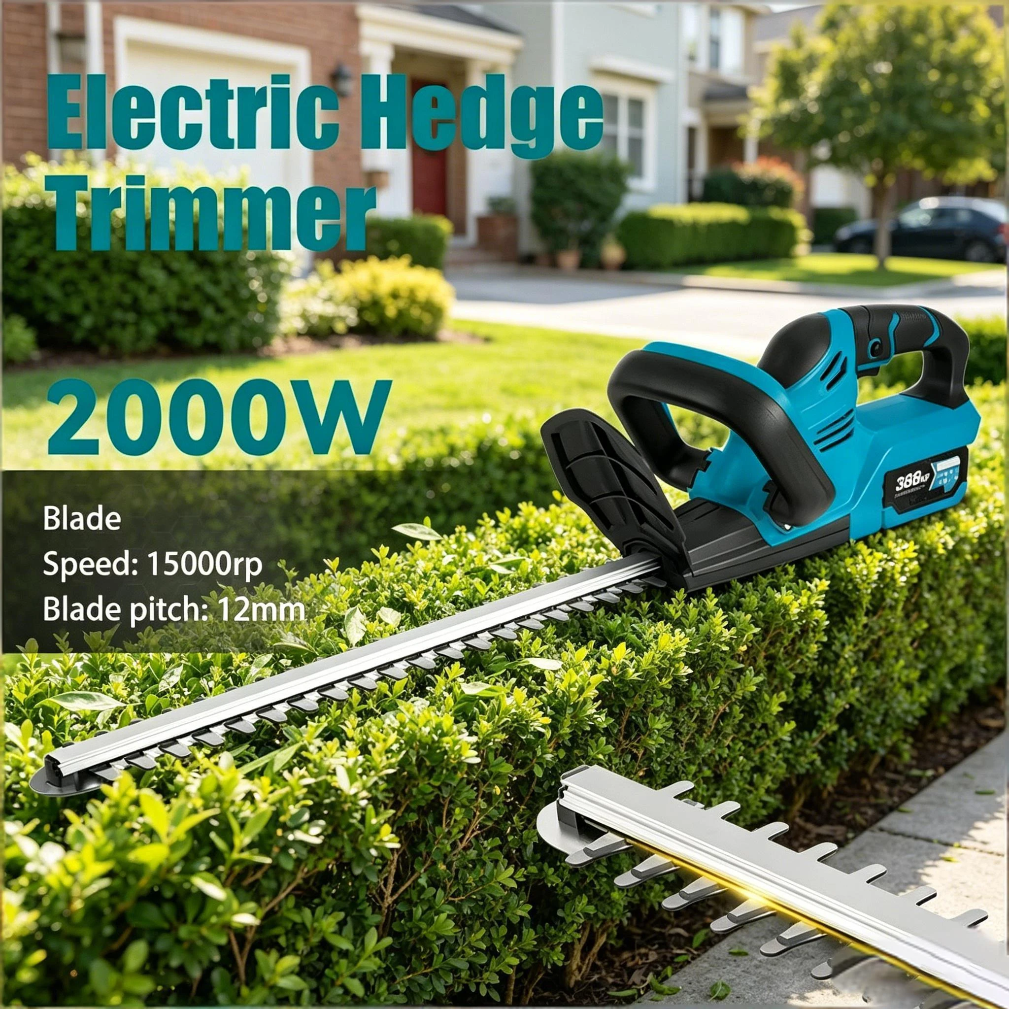 18V Brushless Electric Hedge Trimmer Cordless Pruner Garden Landscaping Tool for Makita Battery Lawn Shrub Trimming
18V Brushless Electric Hedge Trimmer Cordless Pruner Garden Landscaping Tool for Makita Battery Lawn Shrub Trimming