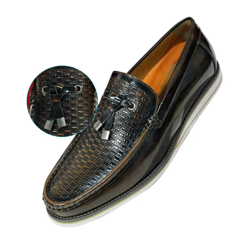 High-end genuine leather loafers, top layer cowhide shoes, casual and versatile single-toe trendy shoes Zapatos Hombre x2
High-end genuine leather loafers, top layer cowhide shoes, casual and versatile single-toe trendy shoes Zapatos Hombre x2