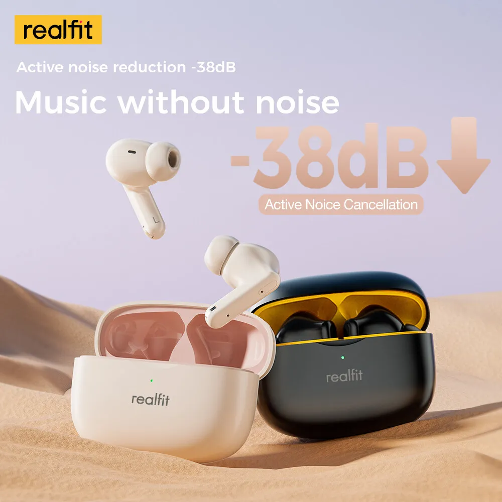 Bluetooth-наушники Realfit F3 с шумоподавлением, Спортивная гарнитура с 360 пространственным звуком и хорошими басами
Bluetooth-наушники Realfit F3 с шумоподавлением, Спортивная гарнитура с 360 пространственным звуком и хорошими басами