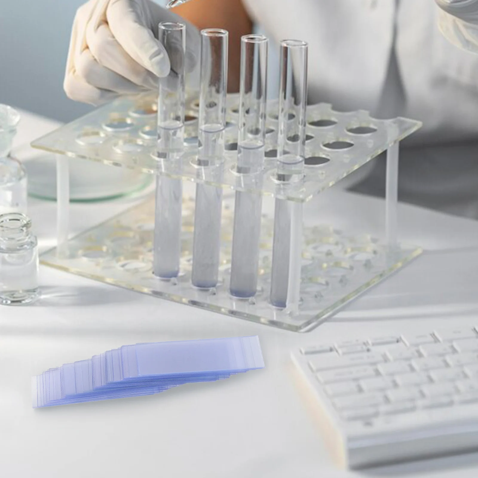 100pcs Plastic Blank Microscope 22X22Mm Specimen For Urine Tests Chemical Analysis Laboratory Equipment
100pcs Plastic Blank Microscope 22X22Mm Specimen For Urine Tests Chemical Analysis Laboratory Equipment