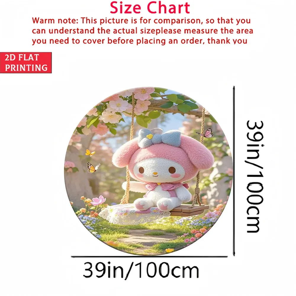 Мягкий круглый коврик для детской комнаты, с принтом My Melody Plush Swing Garden, 2D, плоский, 100 см, нескользящий круглый ковер
Мягкий круглый коврик для детской комнаты, с принтом My Melody Plush Swing Garden, 2D, плоский, 100 см, нескользящий круглый ковер