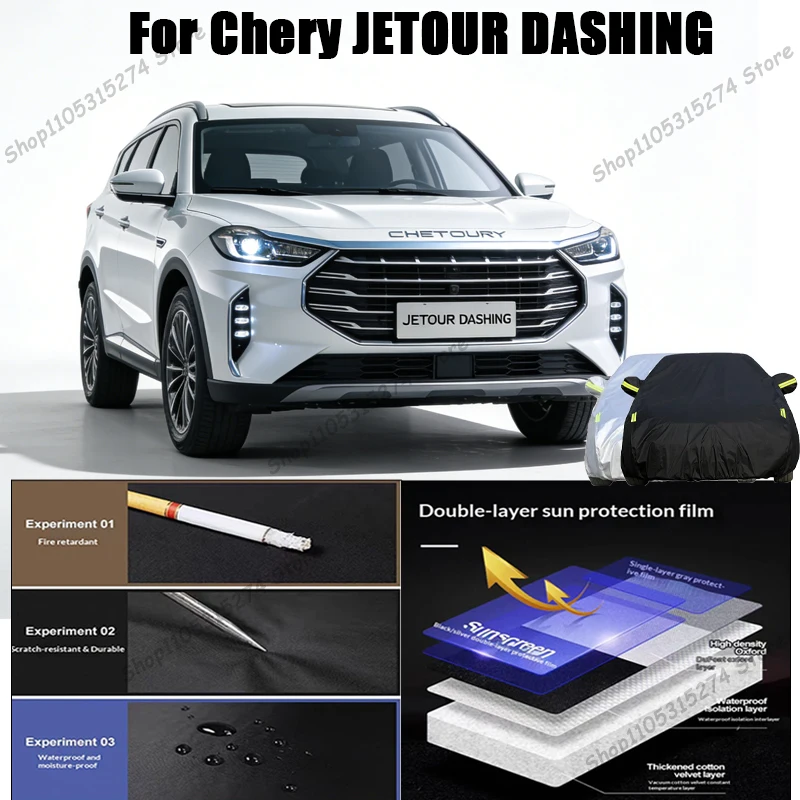 For Chery JETOUR DASHING 2023 2024 2025 Full Car Covers Outdoor Sun Anti UV Rain Snow Dust Protection Oxford Cloth
For Chery JETOUR DASHING 2023 2024 2025 Full Car Covers Outdoor Sun Anti UV Rain Snow Dust Protection Oxford Cloth