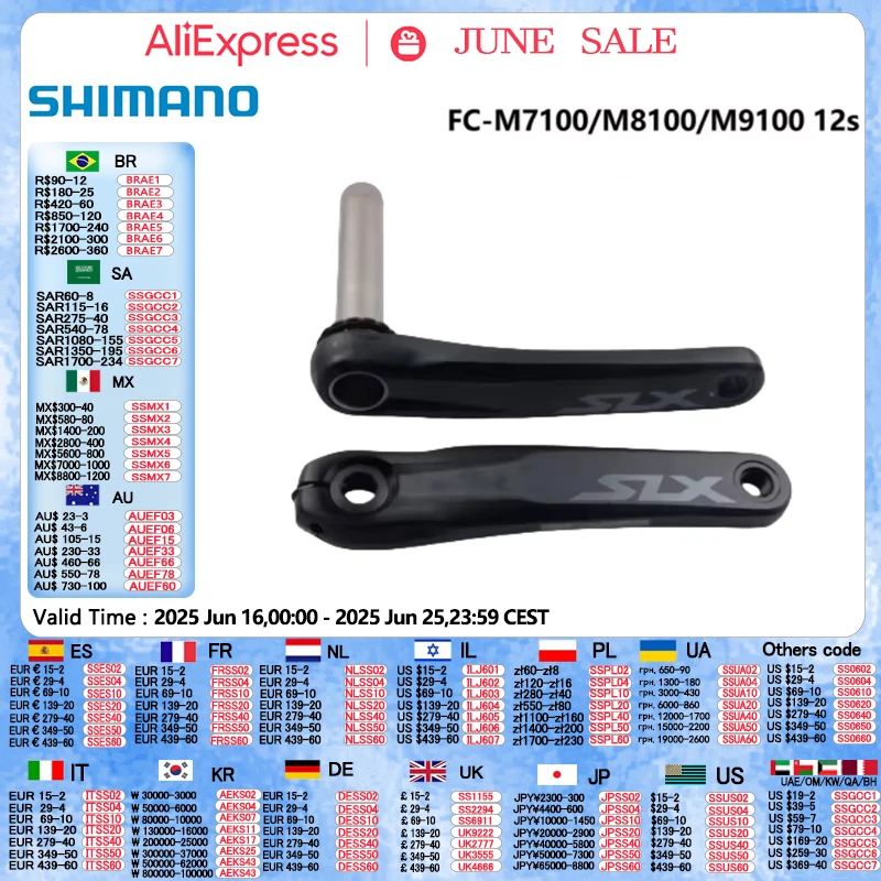 SHIMANO SLX M7100 XT M8100 M9100 M6100 12s MTB Crankarm Mountain Bike Bicycle1x12Speed 165mm170mm175mm MT801 Bottom Bracket
SHIMANO SLX M7100 XT M8100 M9100 M6100 12s MTB Crankarm Mountain Bike Bicycle1x12Speed 165mm170mm175mm MT801 Bottom Bracket