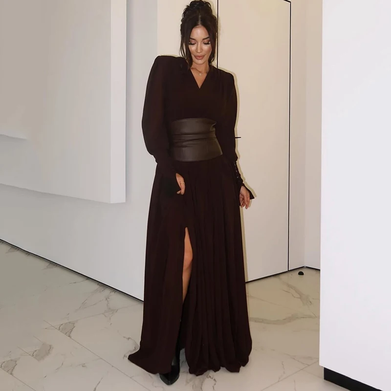 Thinyfull 2026 A-Line Prom Evening Dresses V-Neck Puff Sleeve Split Maxi Party Dress Formal Night Cocktail Prom Gown Customized
Thinyfull 2026 A-Line Prom Evening Dresses V-Neck Puff Sleeve Split Maxi Party Dress Formal Night Cocktail Prom Gown Customized