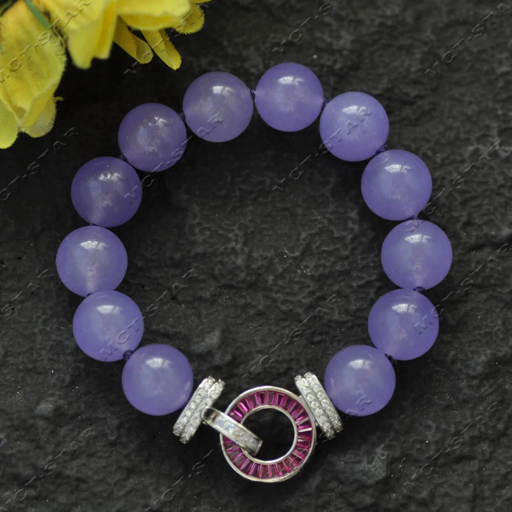 Z14490 8" 14mm Purple Violet Round Jade Jadeite Jasper Bracelet CZ
Z14490 8" 14mm Purple Violet Round Jade Jadeite Jasper Bracelet CZ