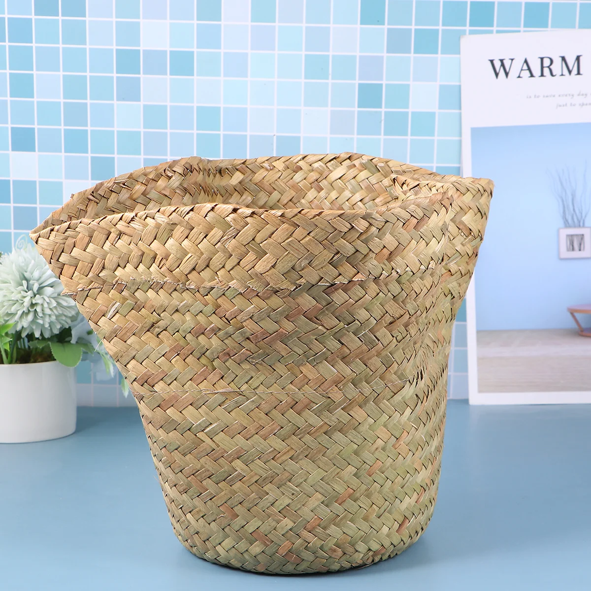 1 pc Jute Woven Flower Basket Pastoral Style Handmade Pot For Hydroponic Dried Flowers Balcony Living Room Garden Decor
1 pc Jute Woven Flower Basket Pastoral Style Handmade Pot For Hydroponic Dried Flowers Balcony Living Room Garden Decor