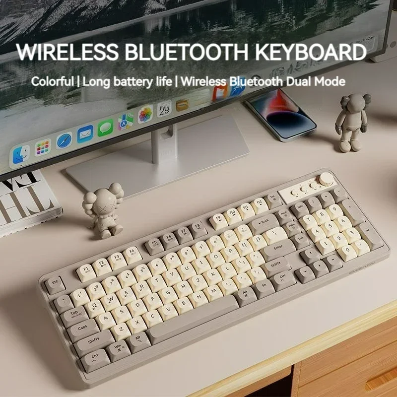 Bluetooth беспроводная клавиатура для ПК 98, клавиатура без шума, Двухрежимная переключение, для офиса, дома, подходит для ноутбука, телефона, планшета для MacBook
Bluetooth беспроводная клавиатура для ПК 98, клавиатура без шума, Двухрежимная переключение, для офиса, дома, подходит для ноутбука, телефона, планшета для MacBook