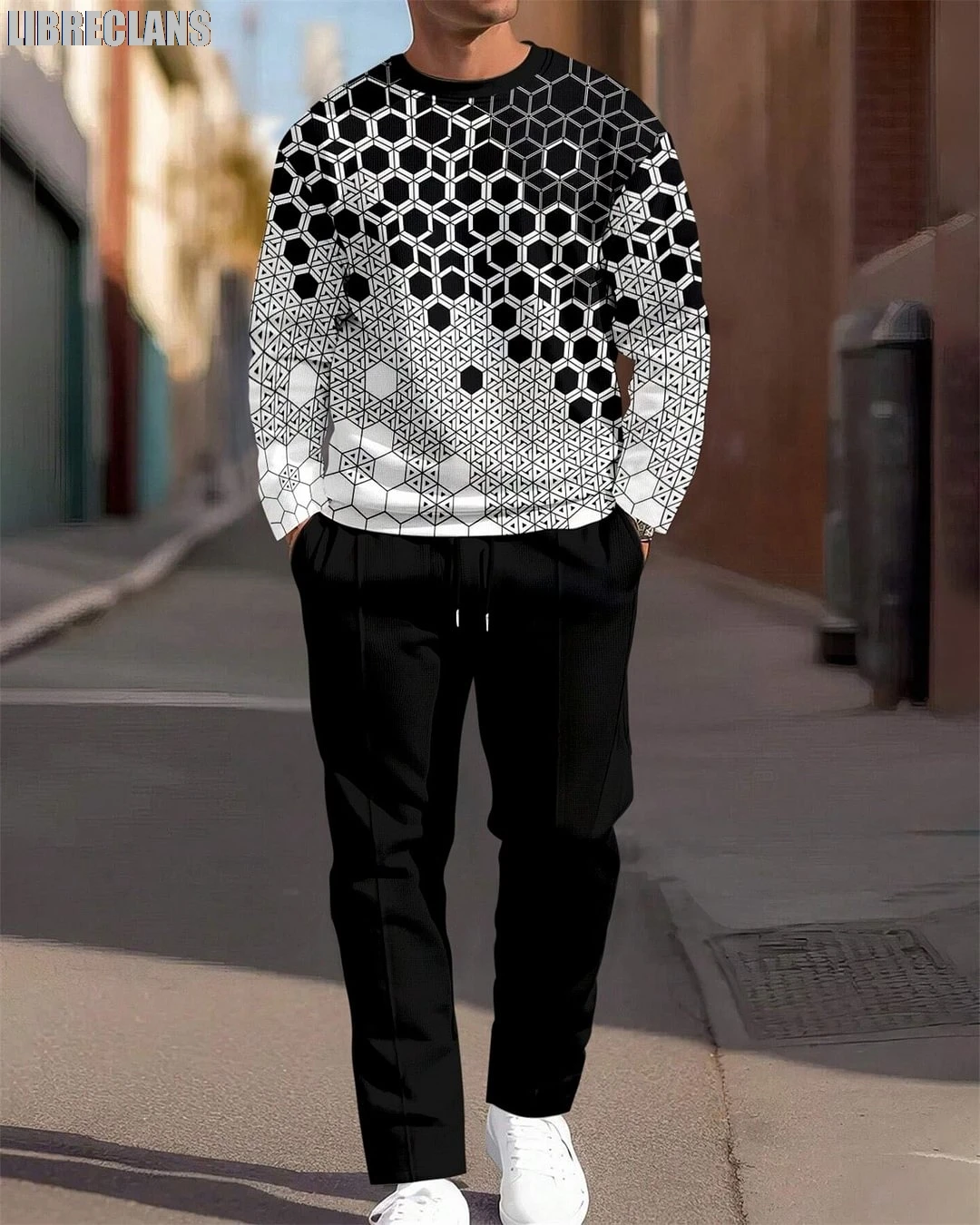 Fashion Stripes 3D Print Men's Sportswear Set Casual Long-Sleeved T Shirt Pants 2-Piece Set Oversized Pullover Men Clothing
Fashion Stripes 3D Print Men's Sportswear Set Casual Long-Sleeved T Shirt Pants 2-Piece Set Oversized Pullover Men Clothing