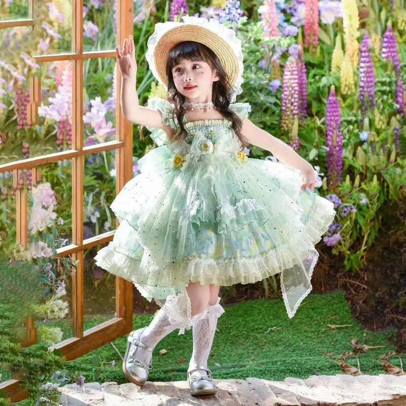 Girl Lolita Dress Kawaii Summer Girl Mesh Flower Fairy Cake Dress Tutu Skirt Birthday Dress Princess Dress Children New T-Shirt
Girl Lolita Dress Kawaii Summer Girl Mesh Flower Fairy Cake Dress Tutu Skirt Birthday Dress Princess Dress Children New T-Shirt