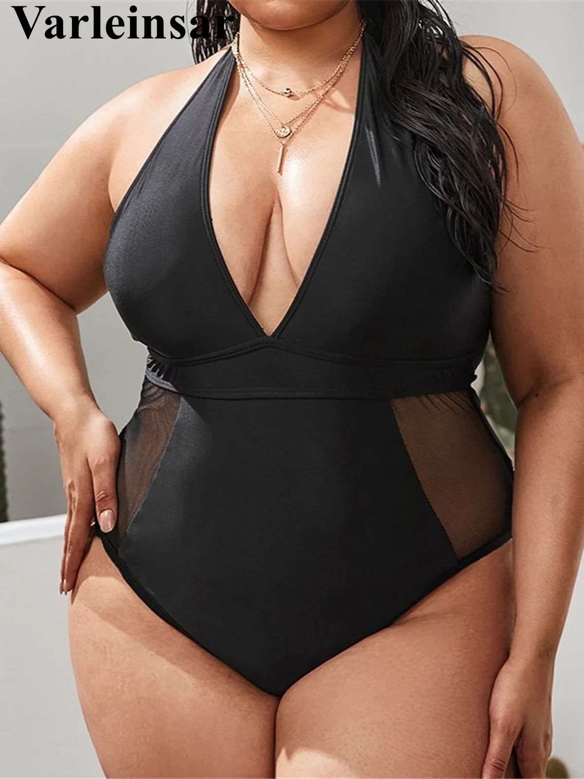 0XL - 4XL V Neck Halter Mesh Sheer Plus Size Large Size Swimwear Female One Piece Swimsuit Women Bather Bathing Suit Swim V6767
0XL - 4XL V Neck Halter Mesh Sheer Plus Size Large Size Swimwear Female One Piece Swimsuit Women Bather Bathing Suit Swim V6767
