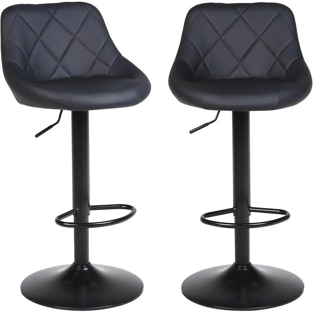 Set of 2 Swivel Counter Height Bar Stools with Backrest and Footrest, Leather Upholstered Chairs for Kitchen Island
Set of 2 Swivel Counter Height Bar Stools with Backrest and Footrest, Leather Upholstered Chairs for Kitchen Island