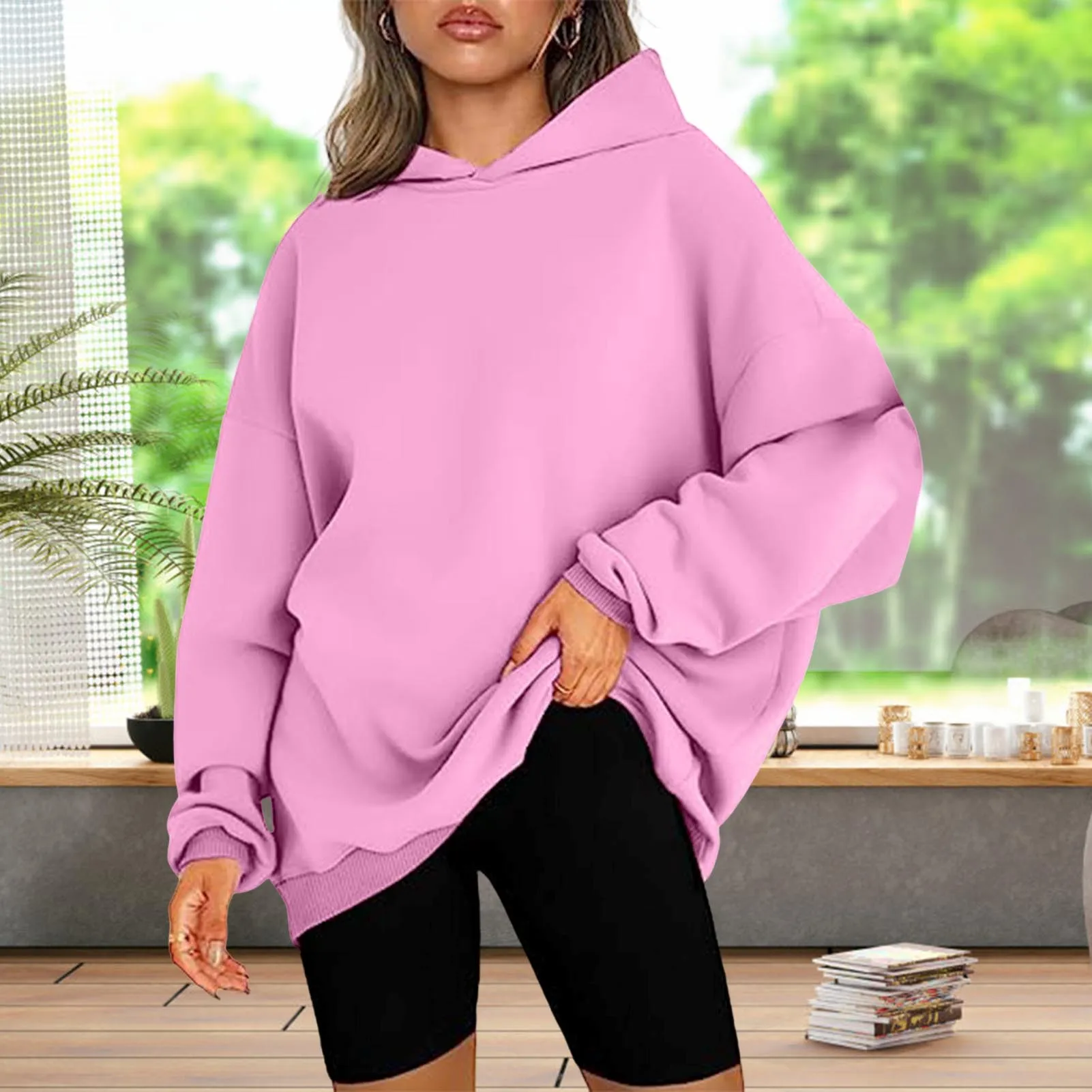 Solid Color Pullover Hoodie Casual Multi Color Oversized Solid Color Hoodie for Girls Students School Casual Wear
Solid Color Pullover Hoodie Casual Multi Color Oversized Solid Color Hoodie for Girls Students School Casual Wear