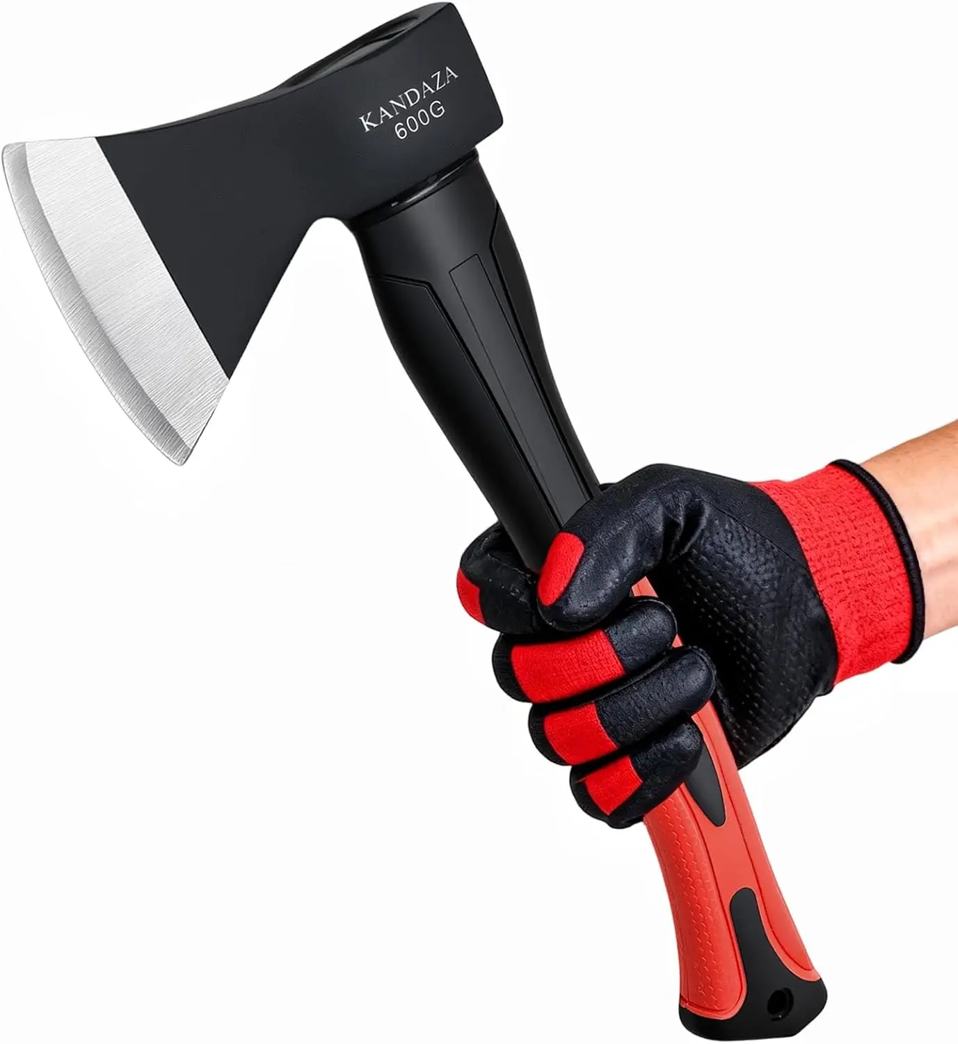 15" Camping Axe, Forged Carbon Steel Hatchet for Wood Chopping & Splitting, Shock-Absorbing Fiberglass Handle with Non-Slip Grip
15" Camping Axe, Forged Carbon Steel Hatchet for Wood Chopping & Splitting, Shock-Absorbing Fiberglass Handle with Non-Slip Grip