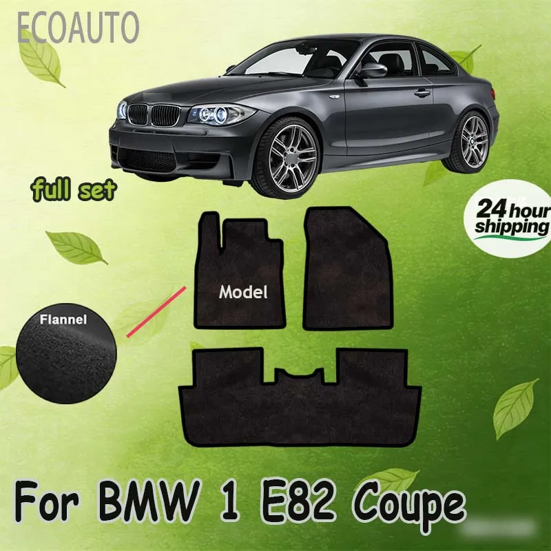 Комплект велюровых ковриков для BMW 1 E82 Coupe (2004-2011) - Черные защитные накладки на панели, премиальные индивидуальные коврики для ног
Комплект велюровых ковриков для BMW 1 E82 Coupe (2004-2011) - Черные защитные накладки на панели, премиальные индивидуальные коврики для ног
