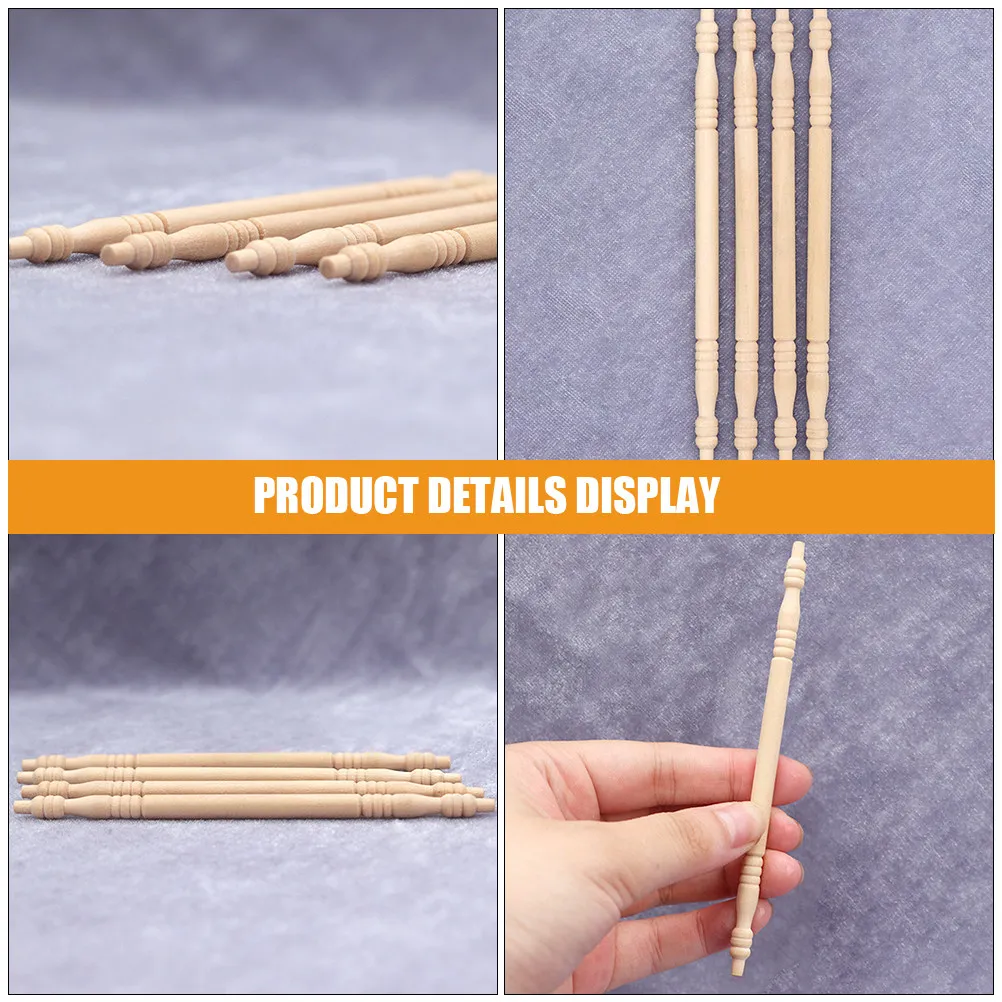 4Pcs Mini Wooden Pillars Dollhouse Accessories Sturdy Natural Wood Newel Posts Mini House DIY Furniture Decor Miniature Stair
4Pcs Mini Wooden Pillars Dollhouse Accessories Sturdy Natural Wood Newel Posts Mini House DIY Furniture Decor Miniature Stair