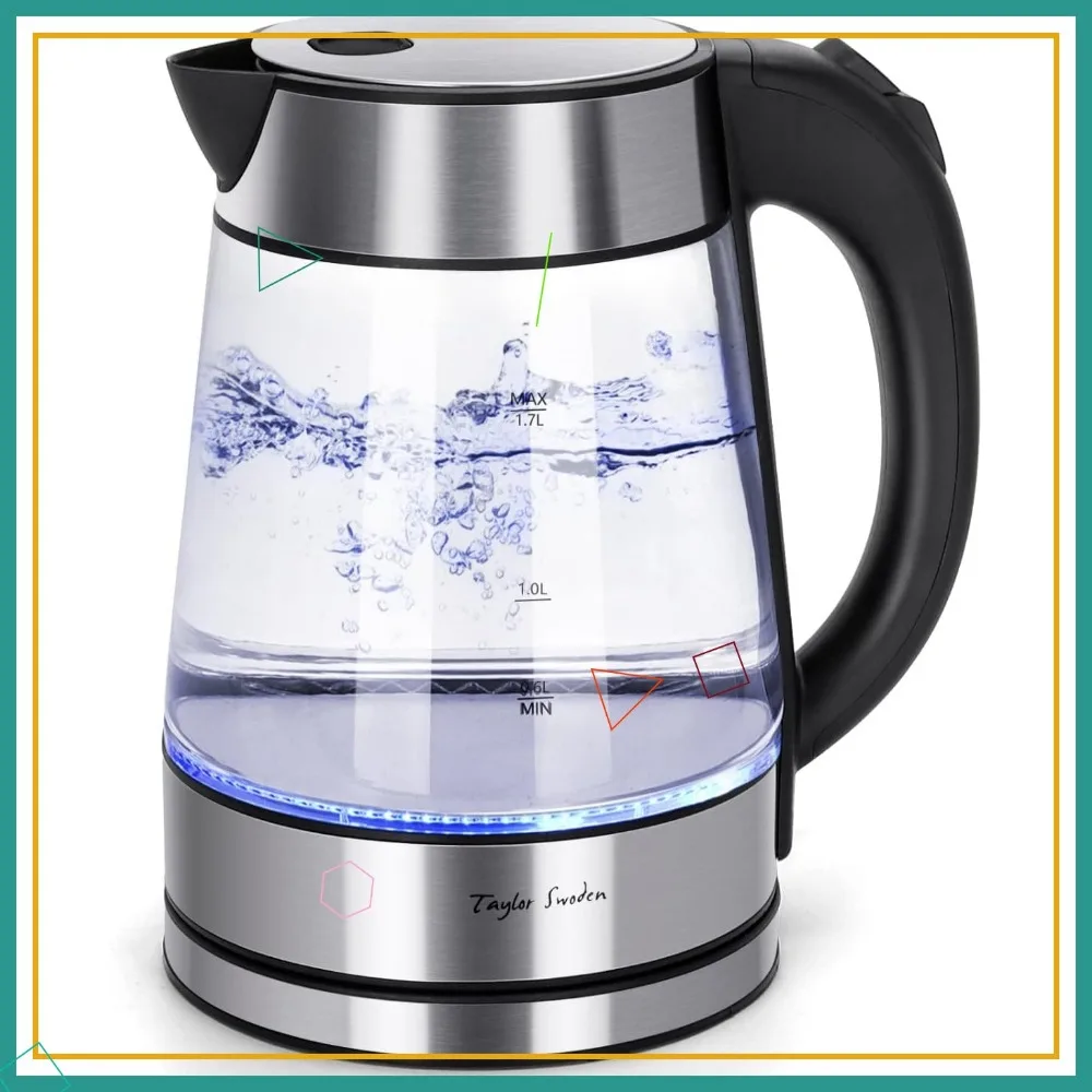Glass Electric Water Kettle 1.7L Fast Boiling Cordless with Auto Shutoff & Boil Dry Protection for Tea Coffee
Glass Electric Water Kettle 1.7L Fast Boiling Cordless with Auto Shutoff & Boil Dry Protection for Tea Coffee